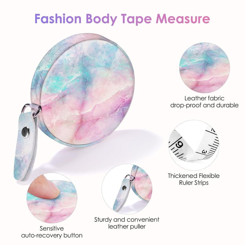 Gerkia Two-Piece Sewing Tape Measure，Colour Printed Small Retractable Soft Measuring Tape for Tailor Cloth Fabric Body Measurements. - Image 3